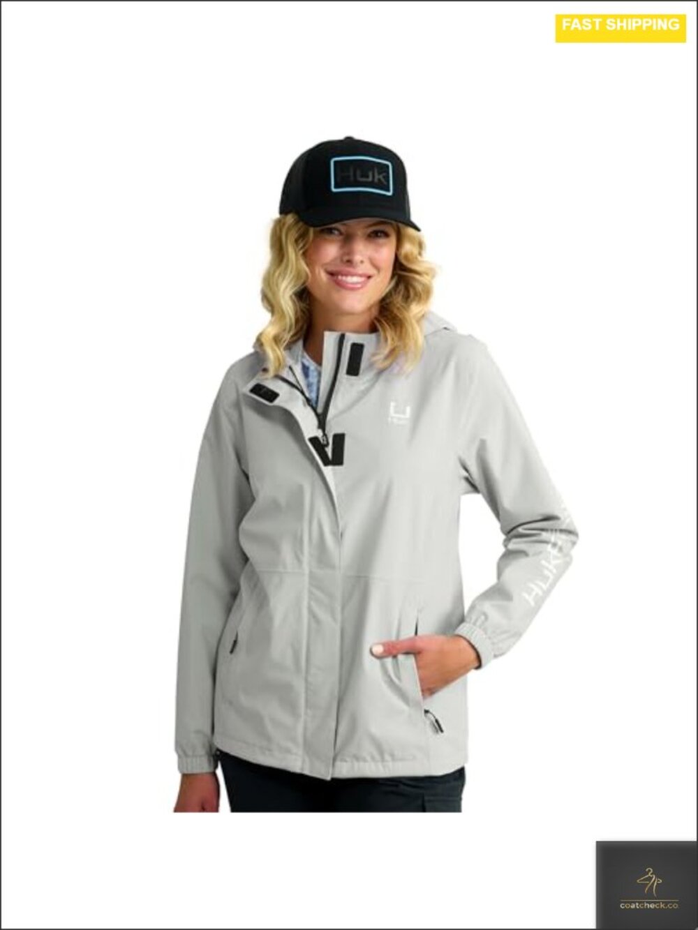Men's Heavy Duty Water Repellent Rain Jacket with Hood Fishing Coat